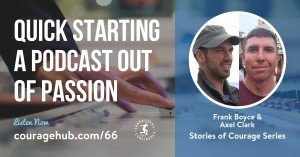 Quick Starting a Podcast with Frank Boyce and Axel Clark. Stories of Courage.